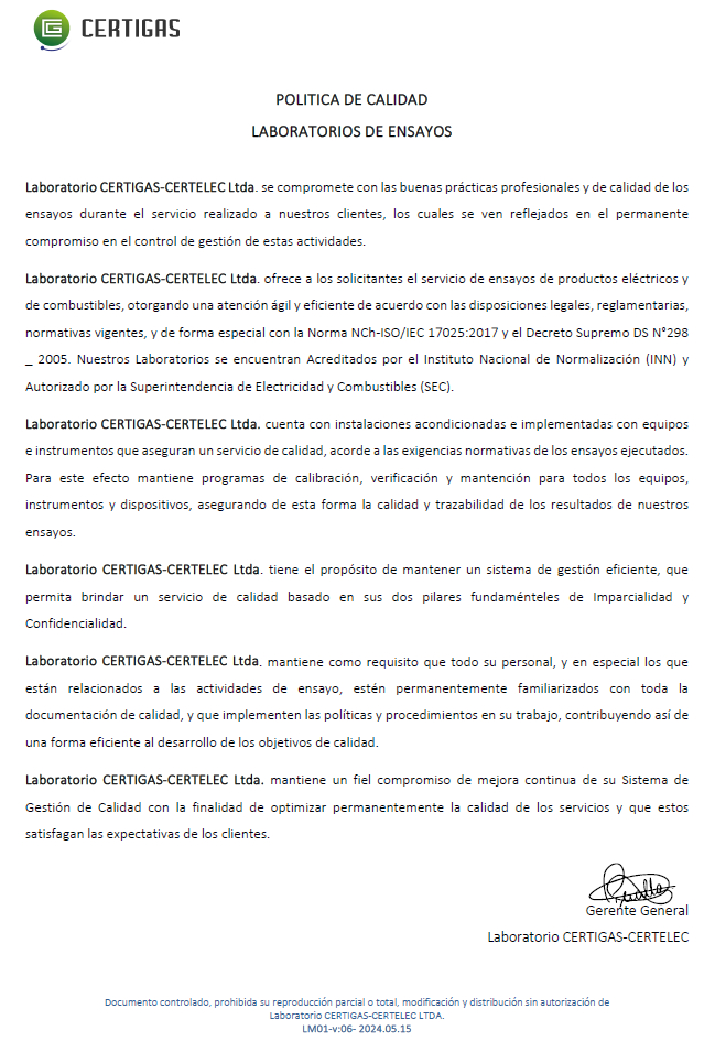 politica de calidad le